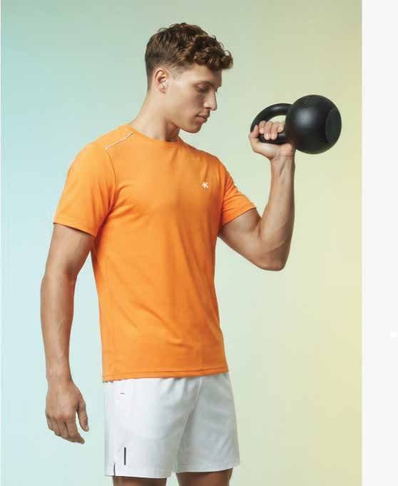 Orange performance tee